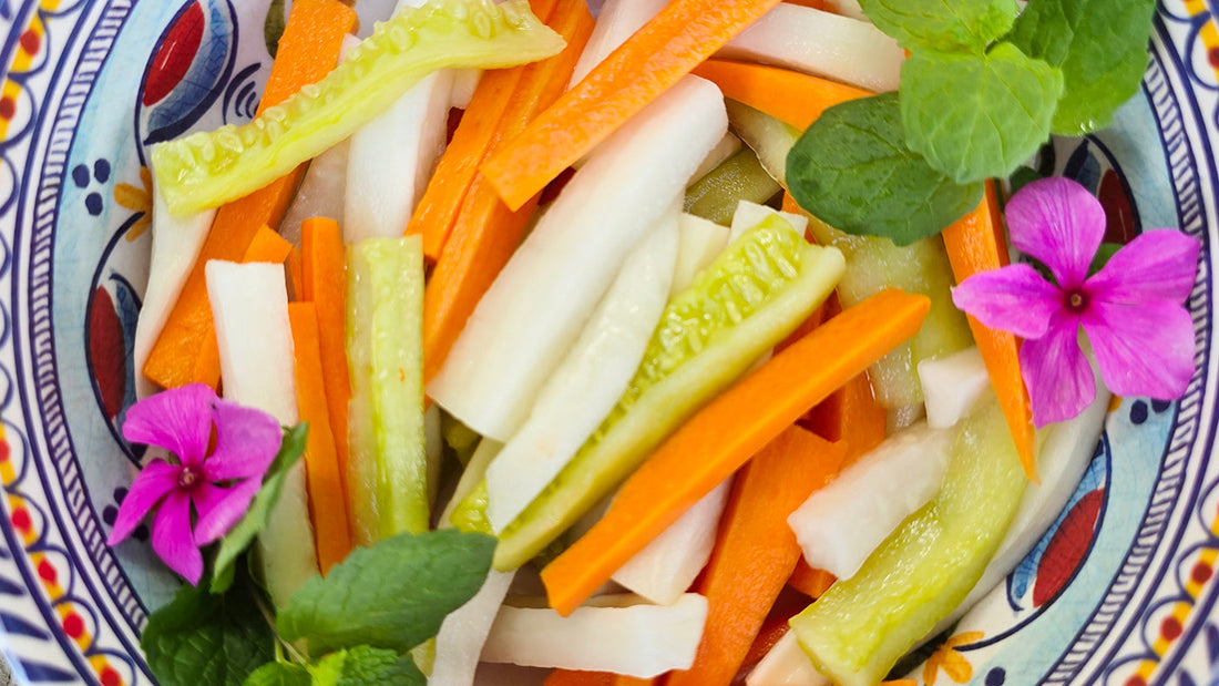 Korean Style Pickled Radish, Cucumber, & Carrots Recipe