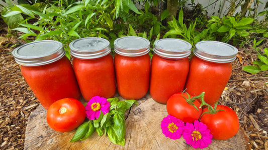 How To Make & Can Tomato Sauce - Quick Method To Make A Lot Of Tomato Sauce