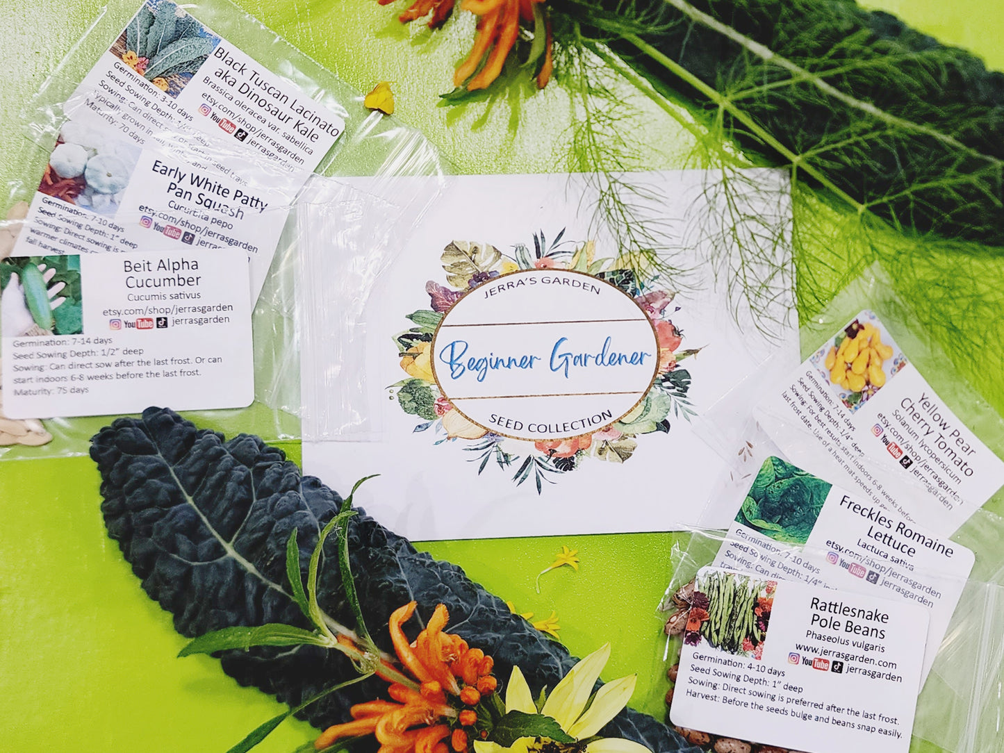 Beginner Gardener Heirloom Seed Collection Gift Set